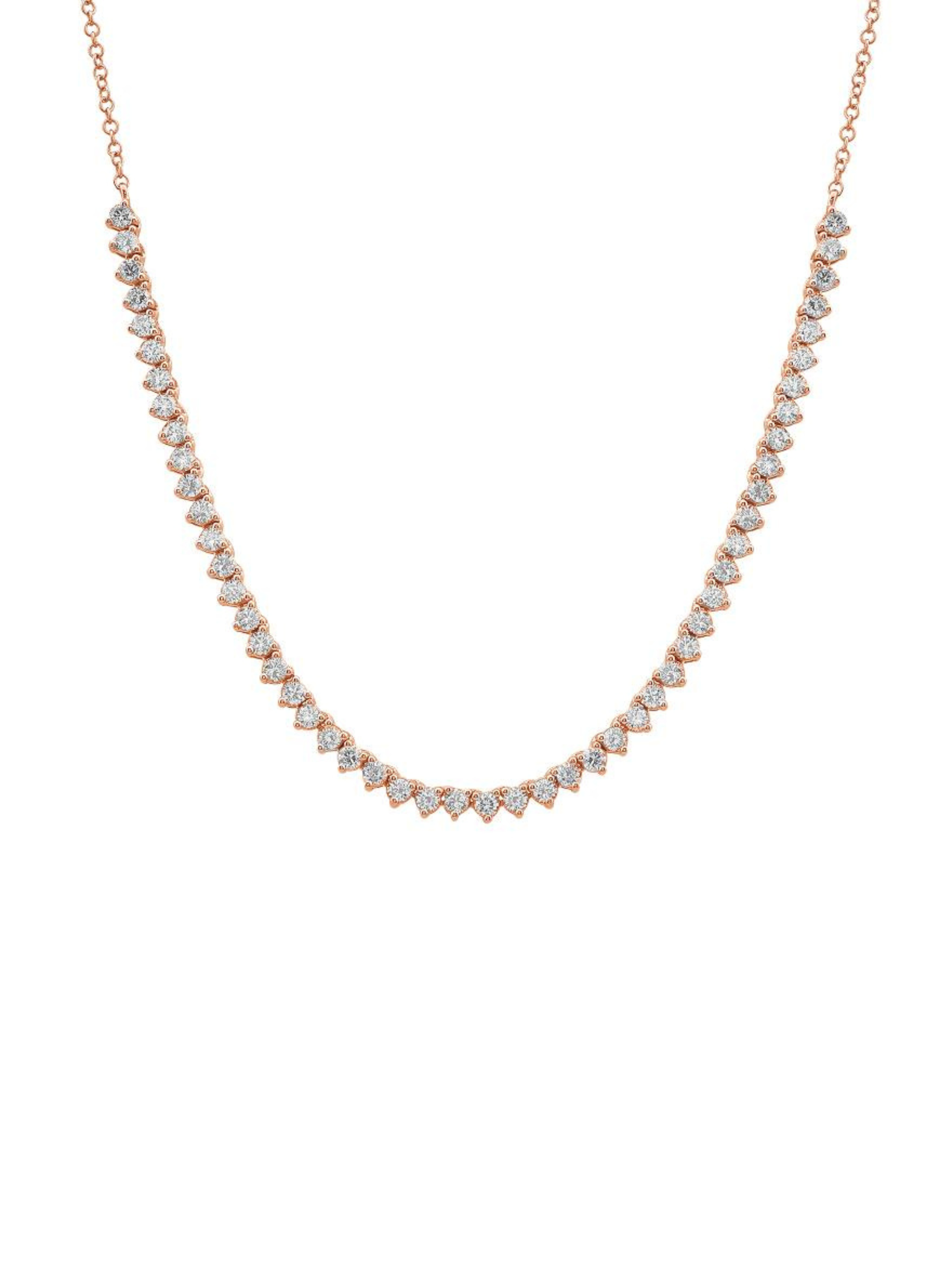 Diamond Tennis Chain Necklace 14K