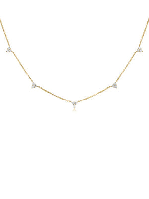 Trio Diamond Layering Necklace 14K