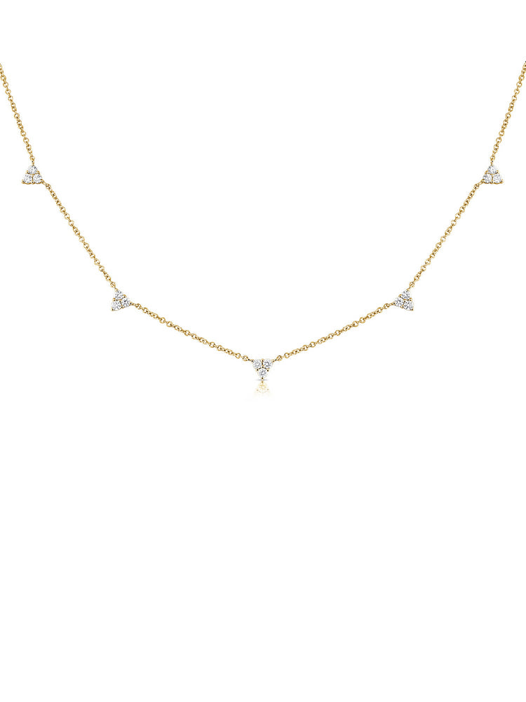 Trio Diamond Layering Necklace 14K