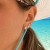 Triple Pear Stud Earrings 14K