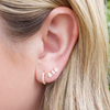 Triple Pear Stud Earrings 14K