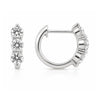 Triple Crown Diamond Huggie Earrings 14K