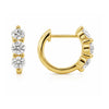 Triple Crown Diamond Huggie Earrings 14K