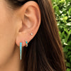 Summer Turquoise Spike Huggie Earrings