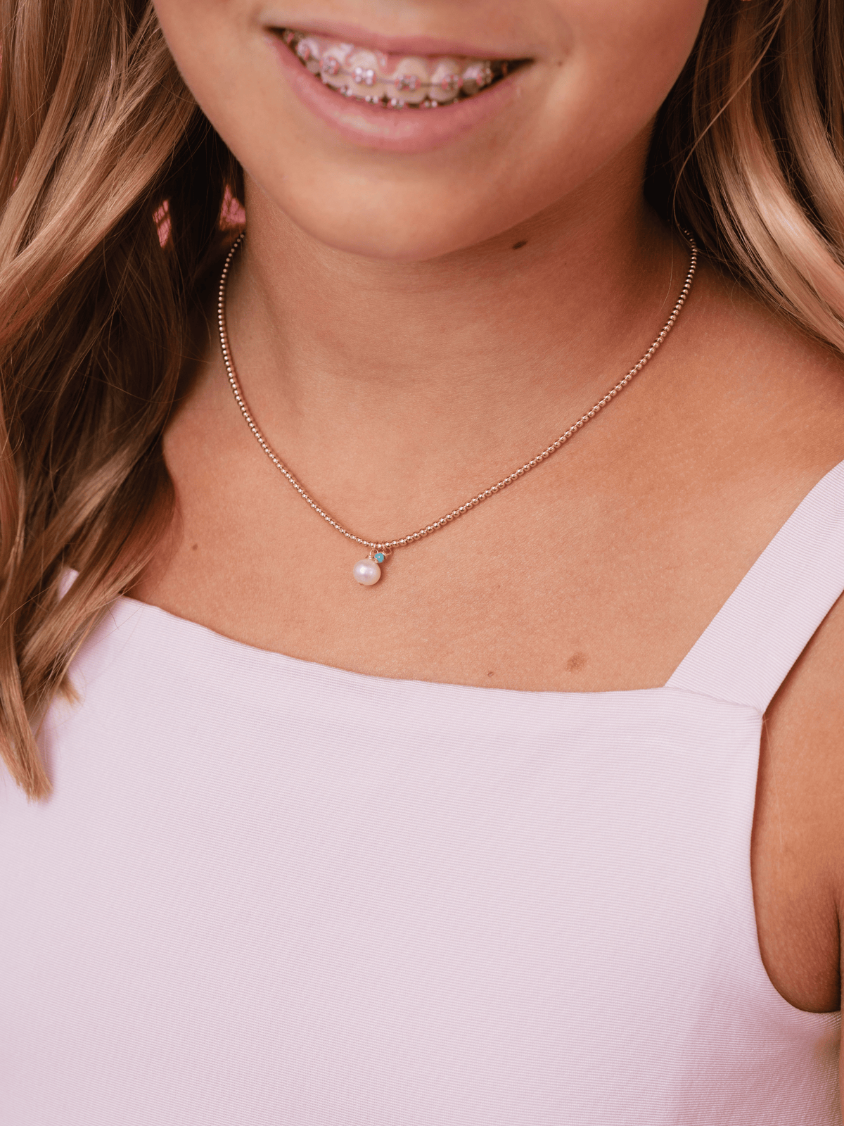 Poppy Pearl Beaded Necklace - 2mm