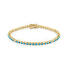 Tyler Turquoise and Diamond Tennis Bracelet 14K