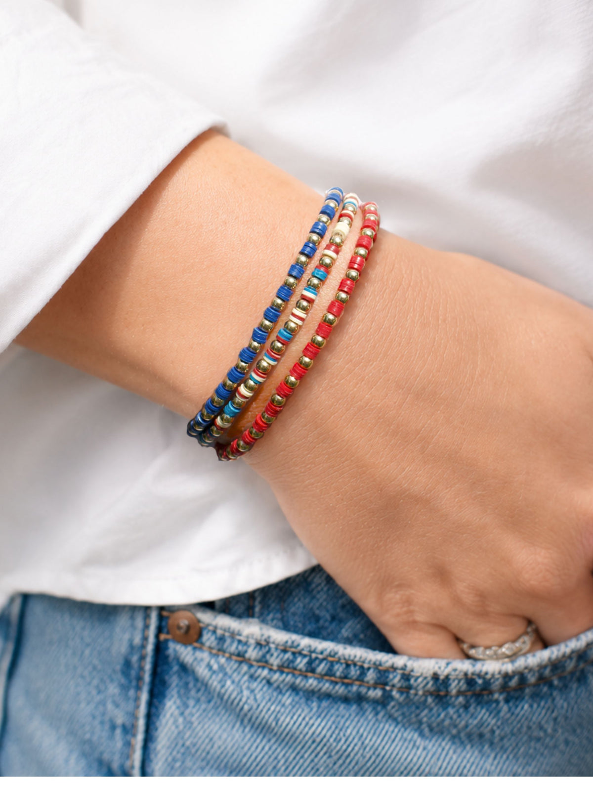USA Stretch Bracelet Set