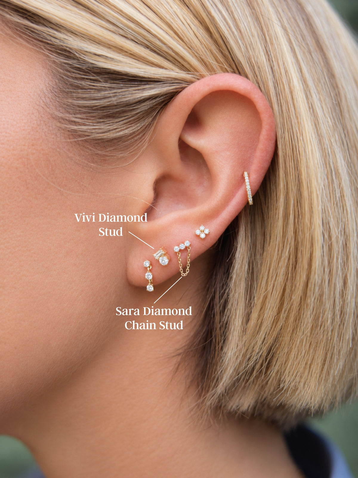 Vienna Diamond Stud Set 14K - LeMel x Sara Gretzky