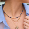 Blue Sapphire CZ Tennis Necklace + Bracelet Set