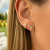 Beck Bezel Heart Diamond Stud Earring 14K