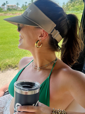 XL Teardrop Gold Hoop Earrings