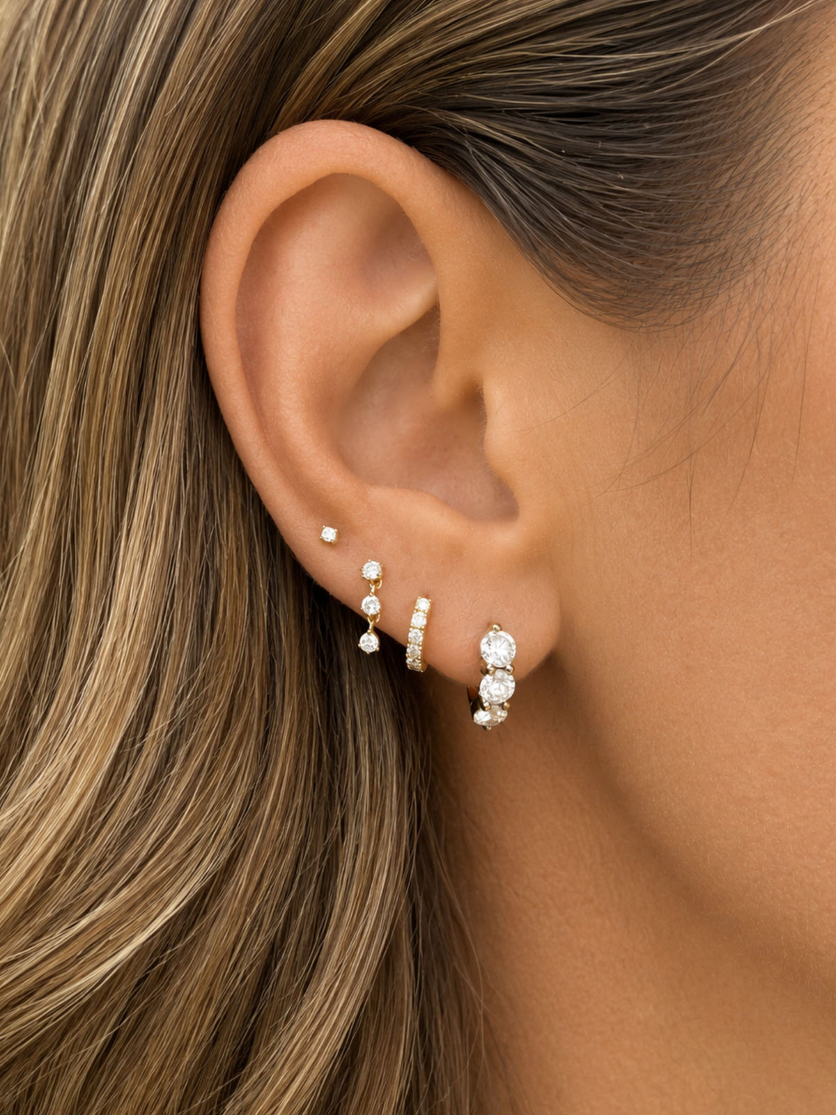 Dani Diamond Dangle Earrings 14K