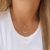 Angel Wing Diamond Necklace 14K