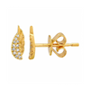 Angel Wing Stud Earrings 14K