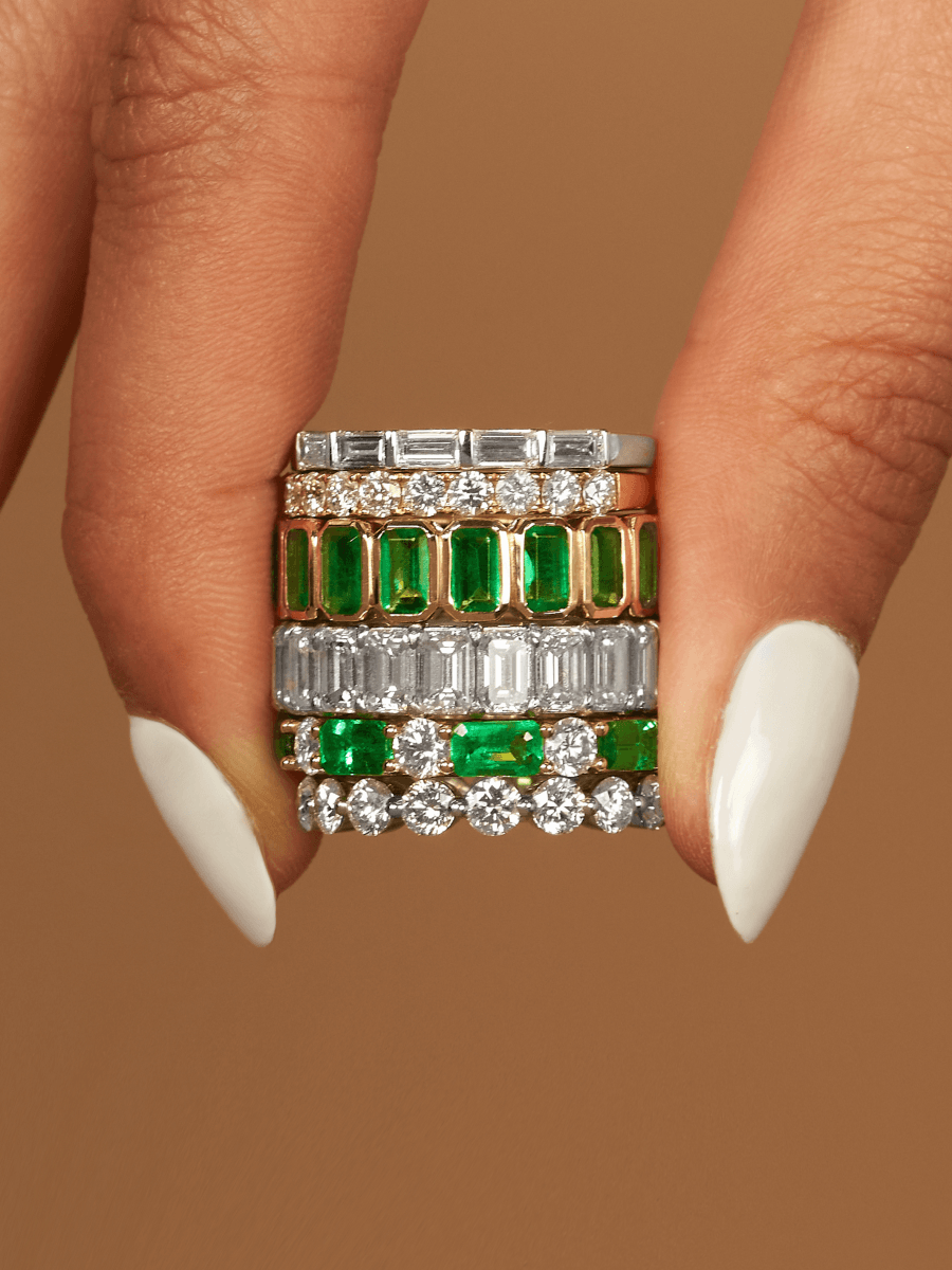 Baguette Diamond Band 14K - LeMel