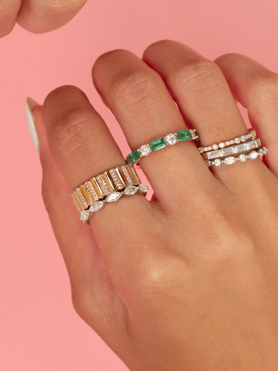 Baguette Diamond Band 14K - LeMel