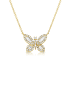 Butterfly Diamond Necklace 14K