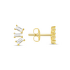 Mini Paris Baguette Stud Earrings 14K