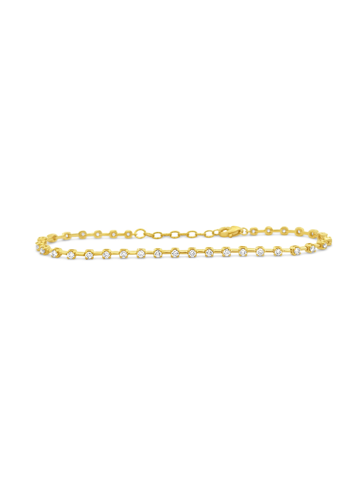 Bar Diamond Bracelet 14K