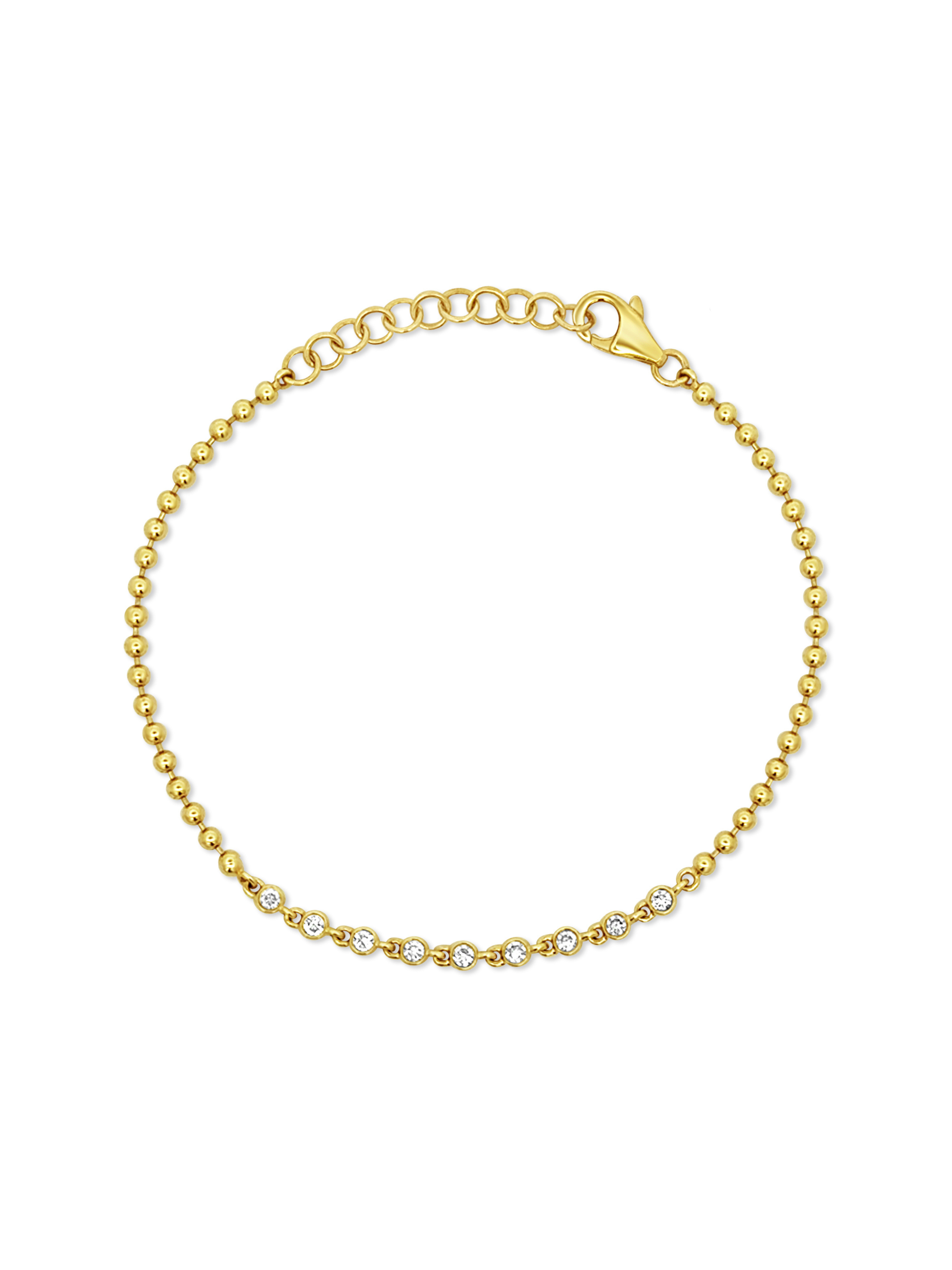 Bryn Beaded Diamond Bracelet 14K