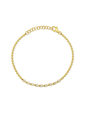 Bryn Beaded Diamond Bracelet 14K