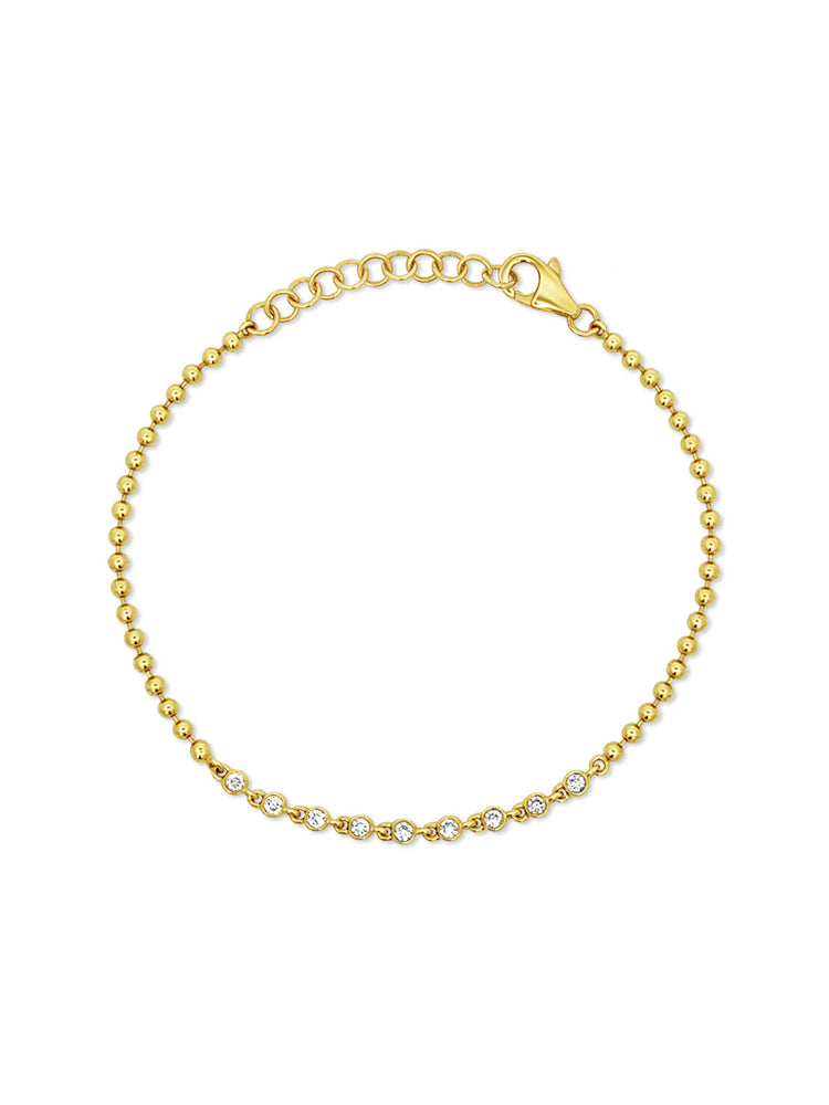 Bryn Beaded Diamond Bracelet 14K