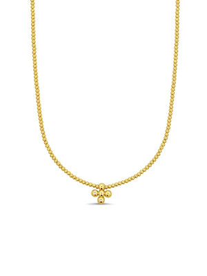 Cross Everyday Beaded Necklace - 2mm
