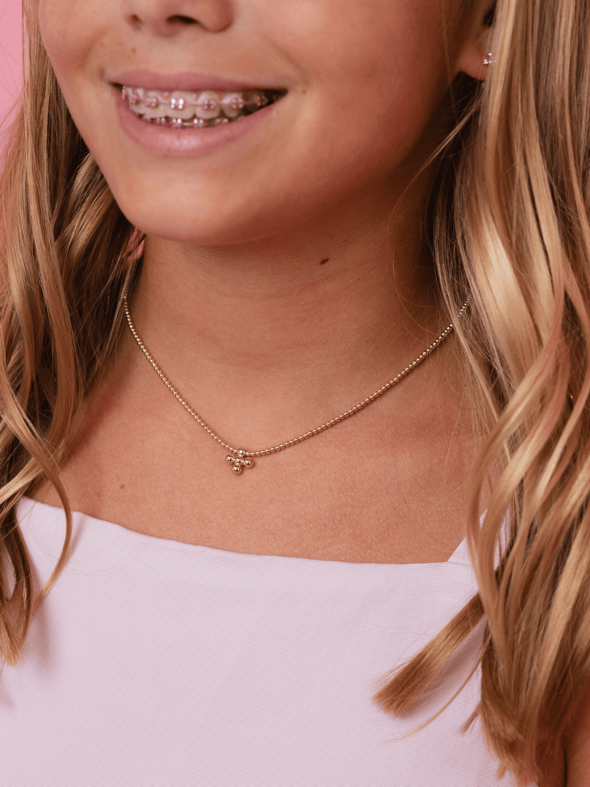 Cross Everyday Beaded Necklace - 2mm