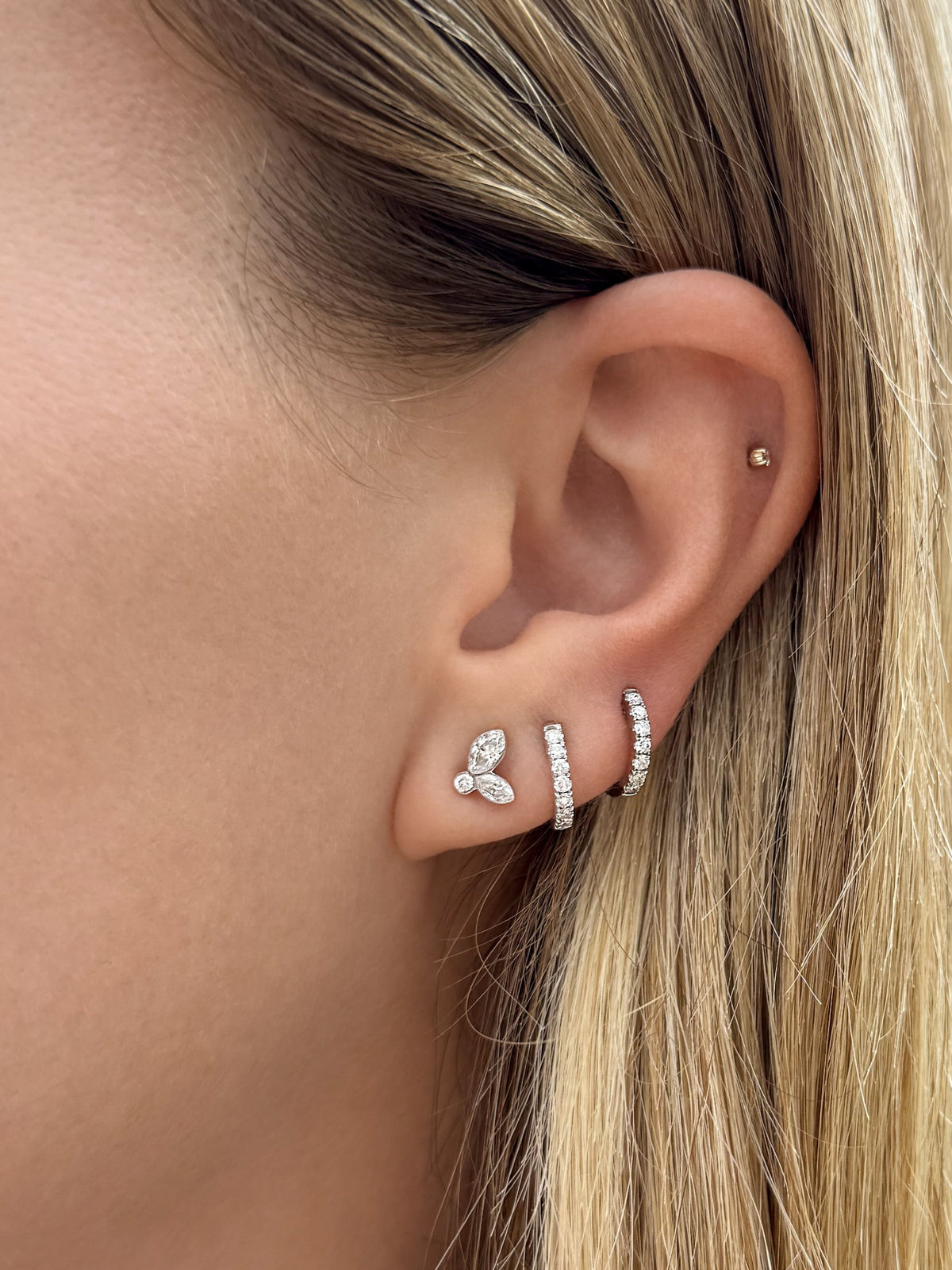 Baby Bee Diamond Stud Earrings 18K