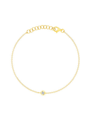 Diamond Bezel Bracelet 14K