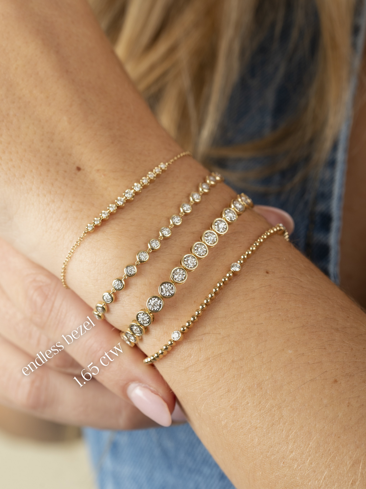 Bryn Bezel Tennis Bracelet 14K