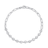 Bryn Bezel Diamond and Paperclip Chain Bracelet 14K