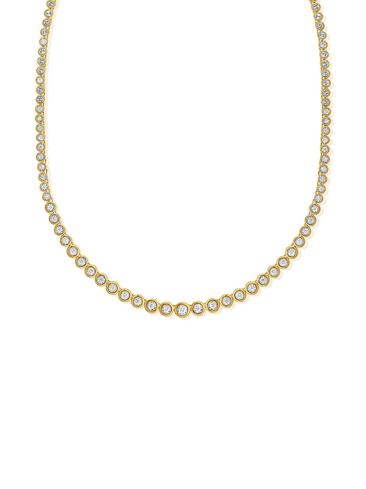 Bryn Bezel Graduated Tennis Necklace 14K