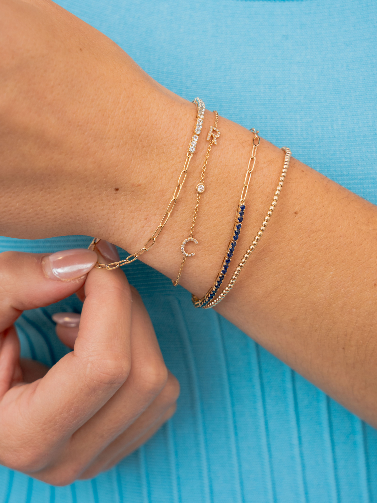 Birthstone Tennis Bracelet - September 14K