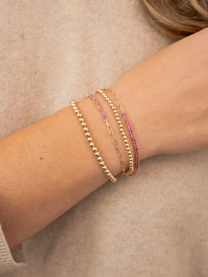 Birthstone Tennis Bracelet - July 14K