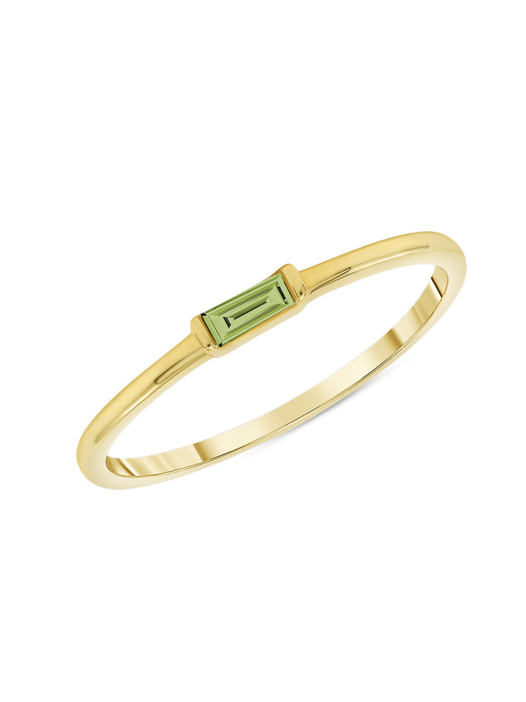 Bitsy Birthstone Ring - August Peridot 14K