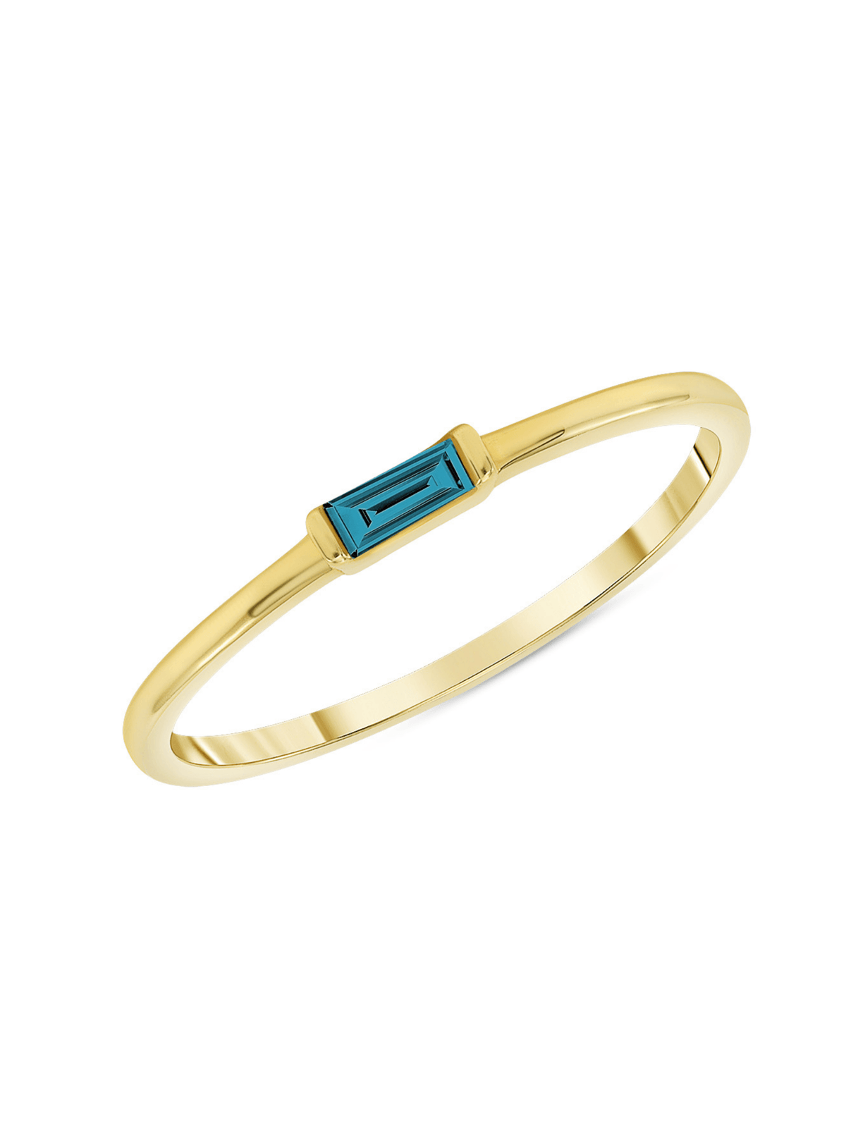 Bitsy Birthstone Ring - December Blue Topaz 14K - LeMel