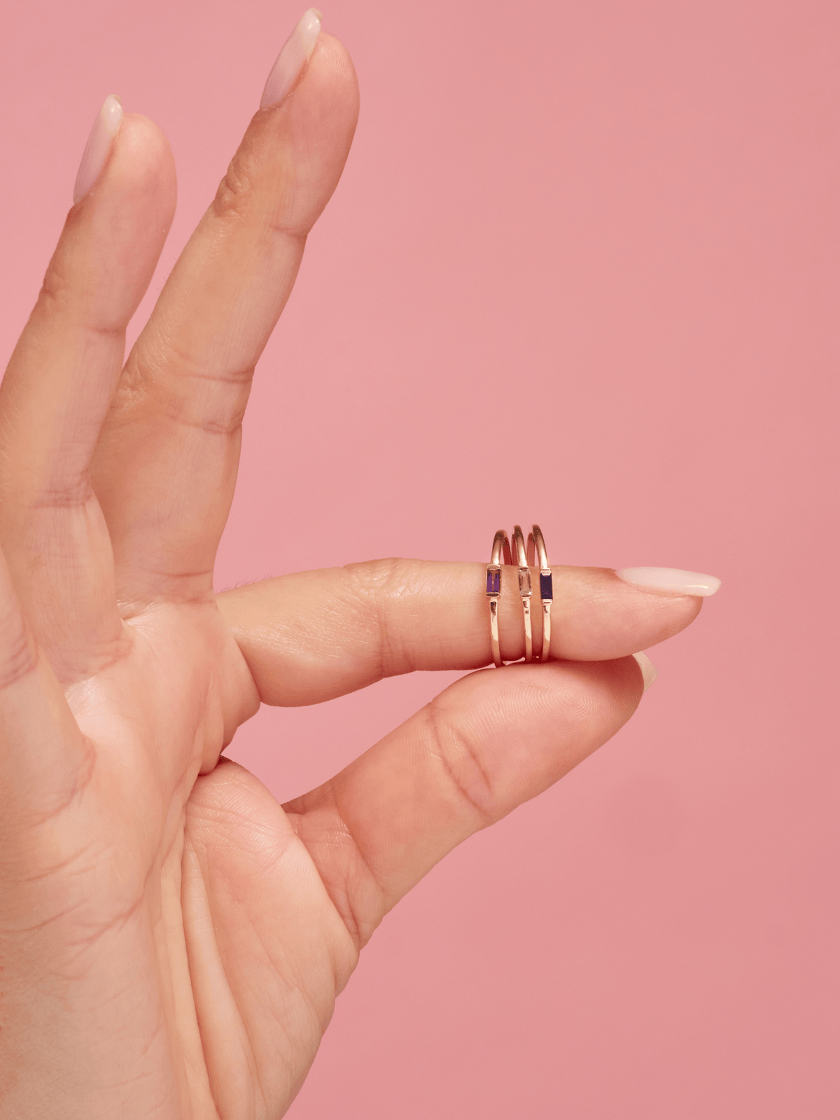 Bitsy Birthstone Ring - February Amethyst 14K - LeMel