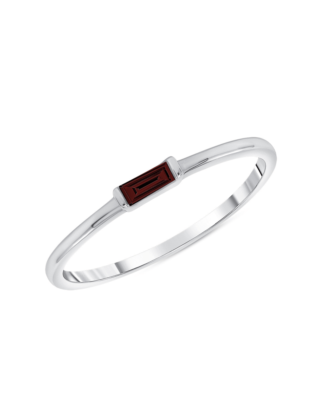 Bitsy Birthstone Ring - January Garnet 14K - LeMel