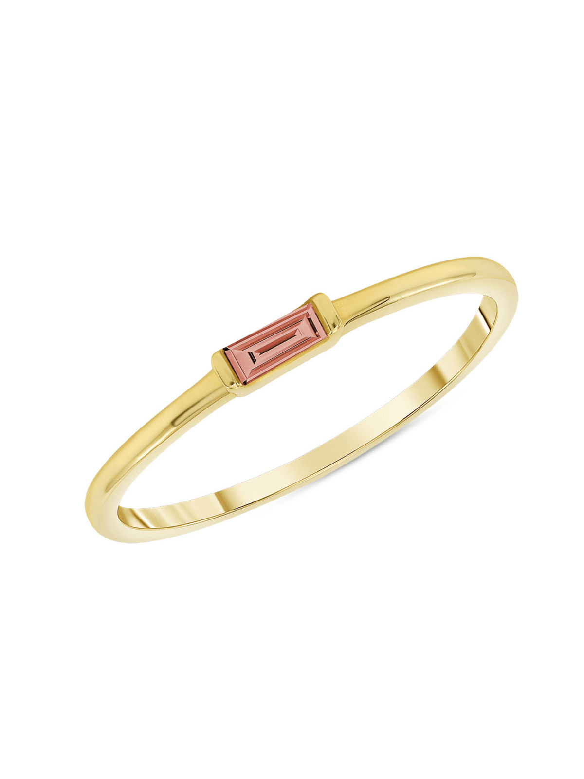 Bitsy Birthstone Ring - October Pink Tourmaline 14K - LeMel
