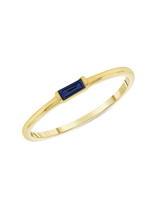 Bitsy Birthstone Ring - September Blue Sapphire 14K