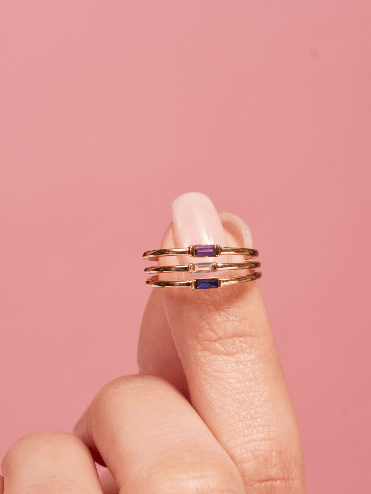 Bitsy Birthstone Ring - September Blue Sapphire 14K - LeMel