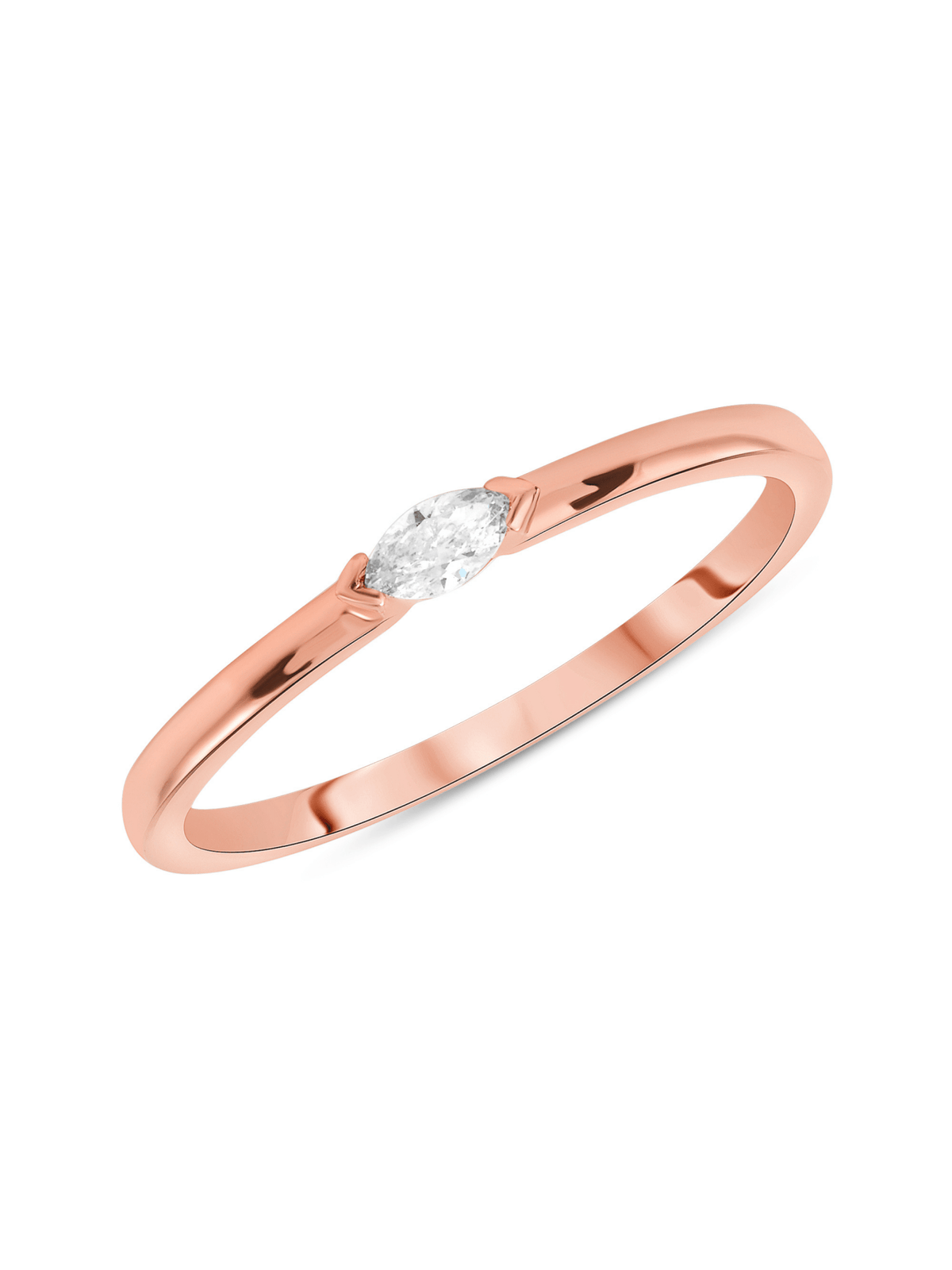 Bitsy Marquise Stack Ring 14K - LeMel