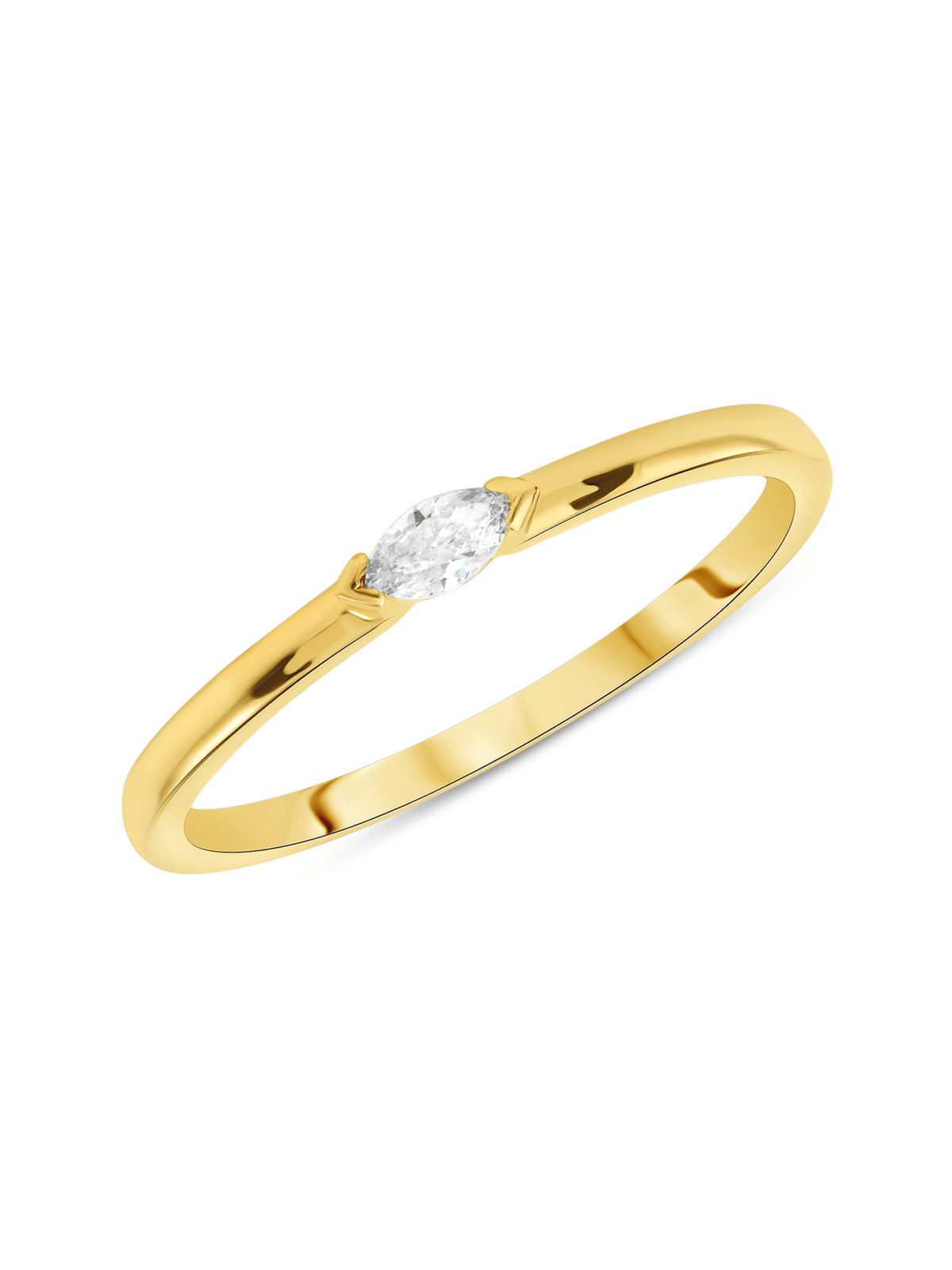 Bitsy Marquise Stack Ring 14K - LeMel
