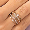 Bitsy Pear Stack Ring 14K - LeMel