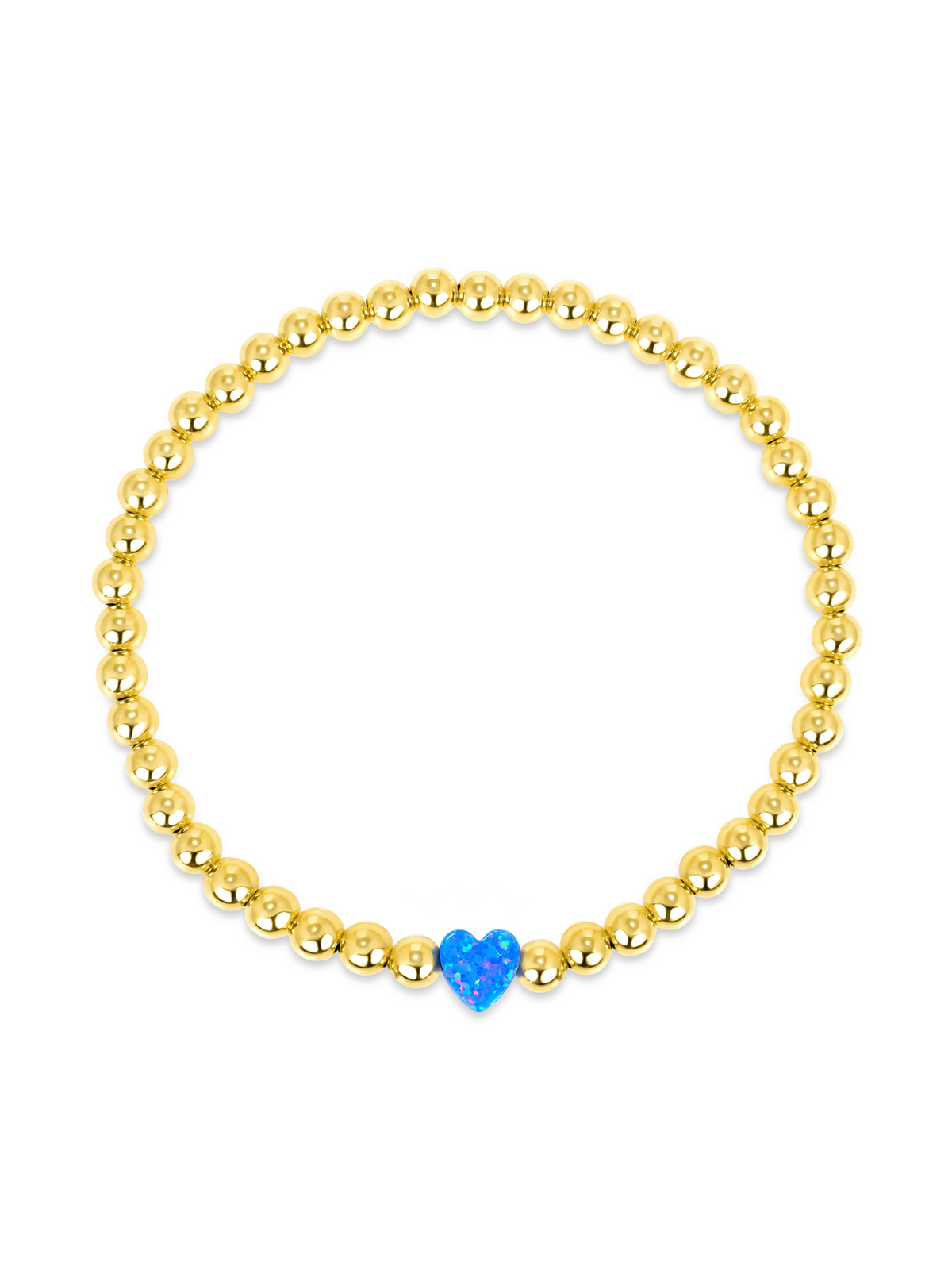 Opalite Heart Stretch Bracelet