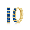 Erin Huggie Earrings - Blue Sapphire 14K