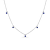 The Dot Layering Necklace - Blue Sapphire 14K