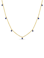 The Dot Layering Necklace - Blue Sapphire 14K