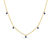 The Dot Layering Necklace - Blue Sapphire 14K